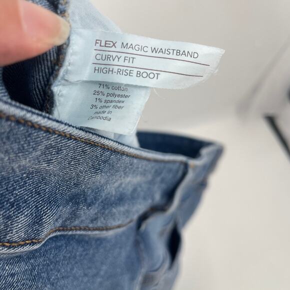 Lane Bryant Bootcut Jeans Womens Sz 24S Magic Waistband Curvy Fit Y2K Stretch - Picture 7 of 10